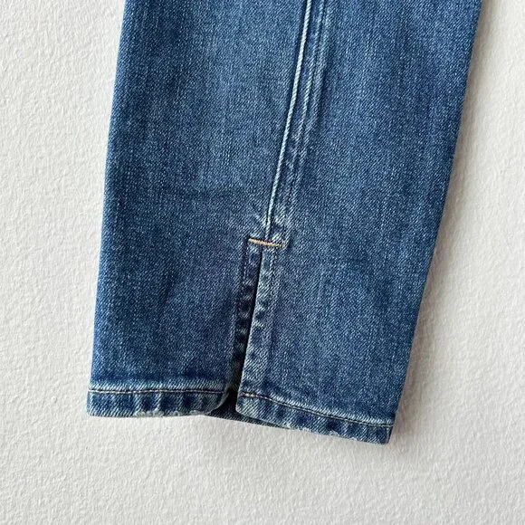 Citizens of Humanity Raw Hem Straight Jeans Womens Sz 25 Medium Wash Ankle Slit - Picture 5 of 10